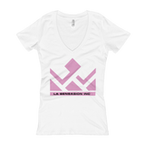 Pink LSI Women's V-Neck T-shirt